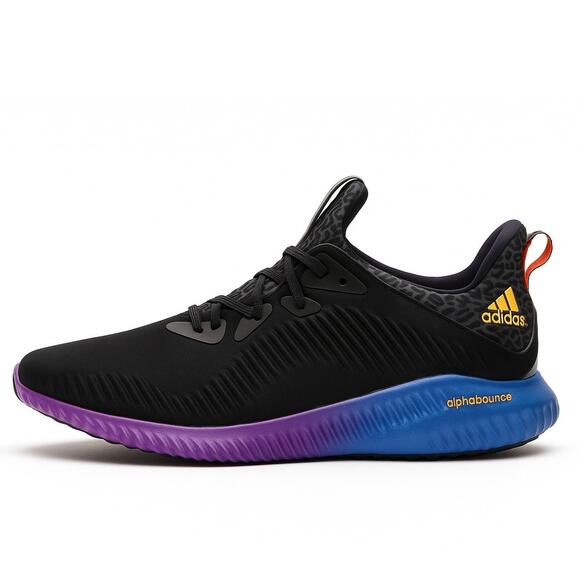 Adidas Alphabounce Beyond Men’s 8.5 Black Purple Running BB4943 - Picture 1 of 10